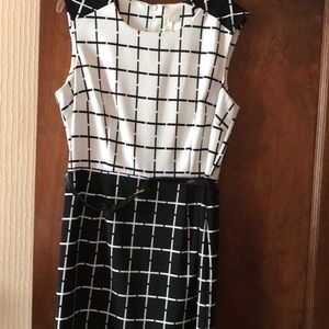 Black and white window pane dress size 14